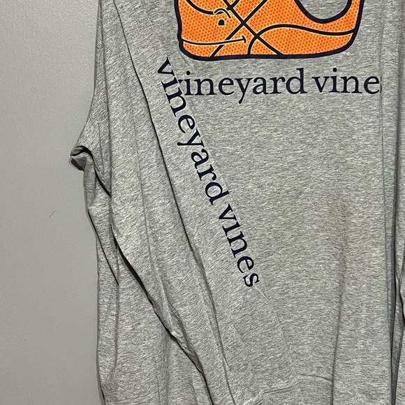 Vineyard Vines Long Sleeve Crew Neck Pocket T-Shirt Heather BasketballWhale 2XL - Picture 3 of 6
